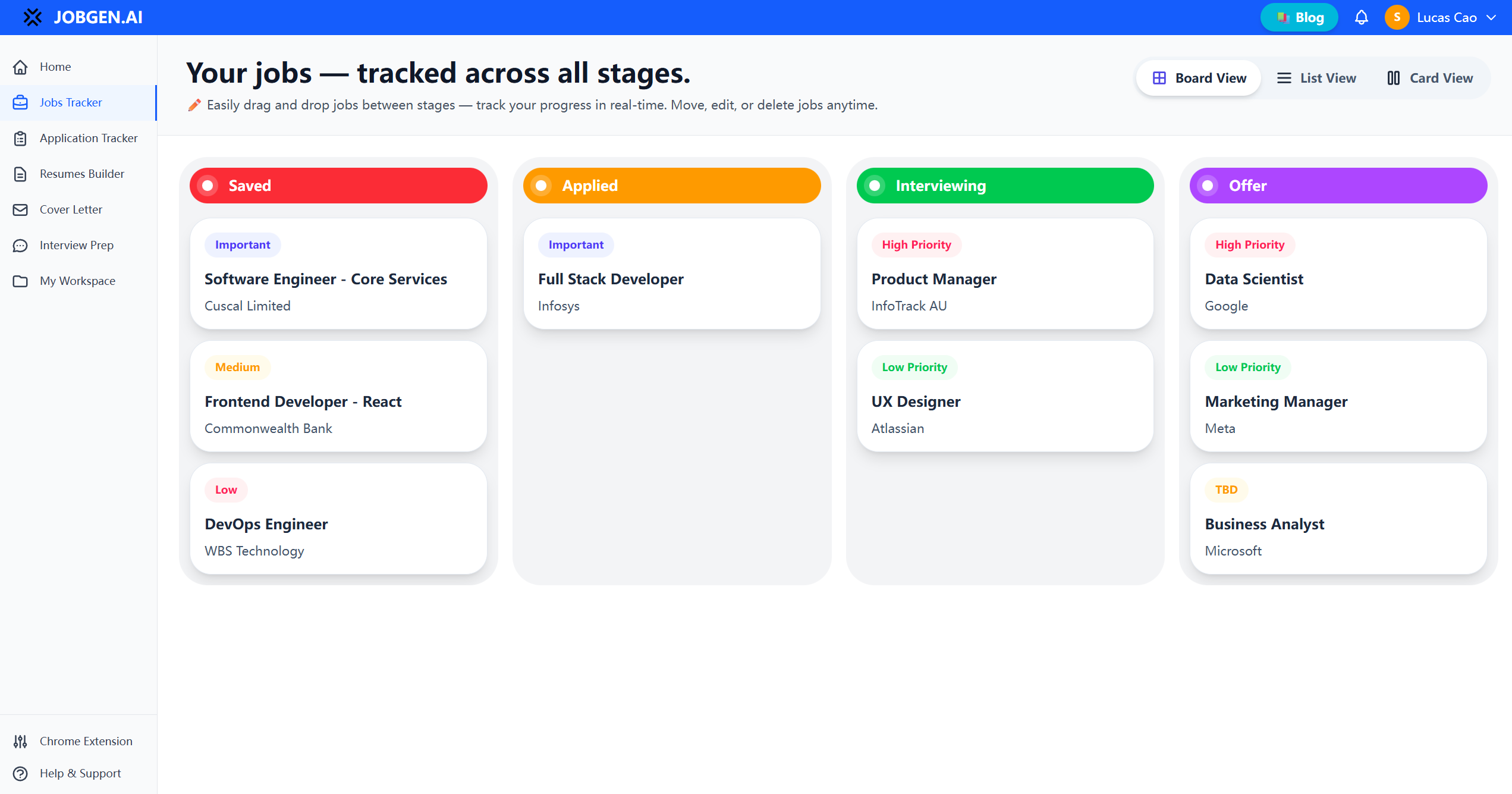 Lucas Cao | Full Stack Developer